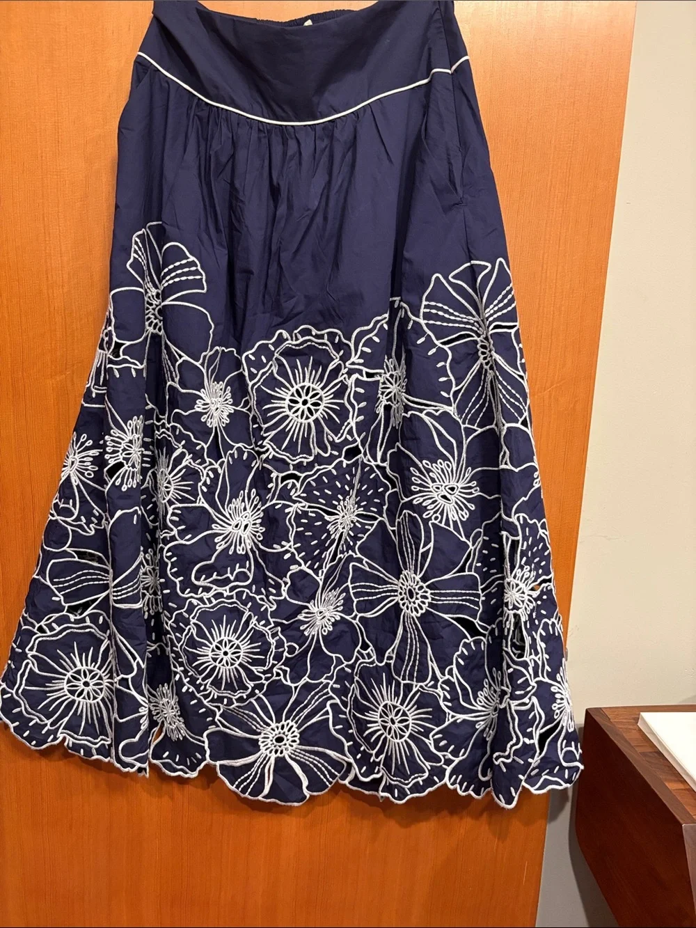 FARM Rio Flowers Richelieu Blue Skirt